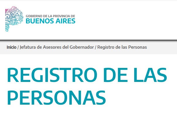 Registro de las Personas en PBA